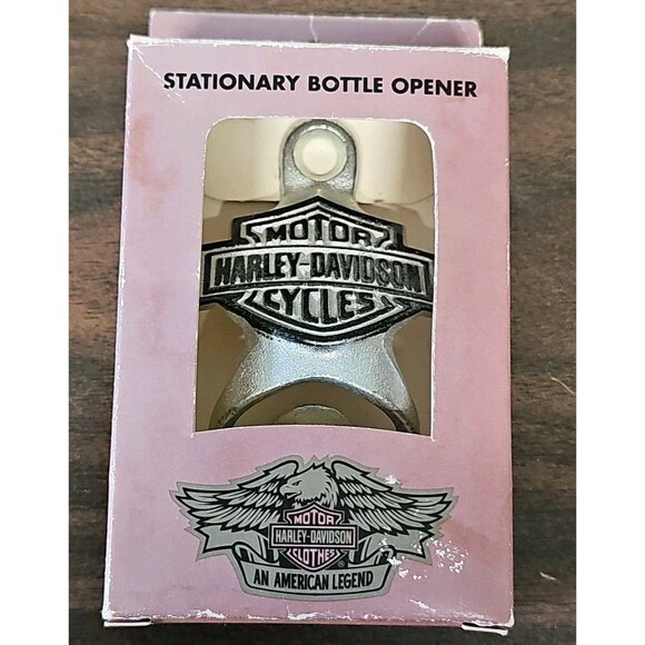 VTG Harley-Davidson Wall Mounted Cast Iron Bottle Opener Starr 2000 Made in USA - Picture 1 of 5